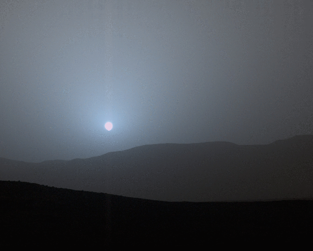 Pôr do Sol em Marte (Fonte: NASA)